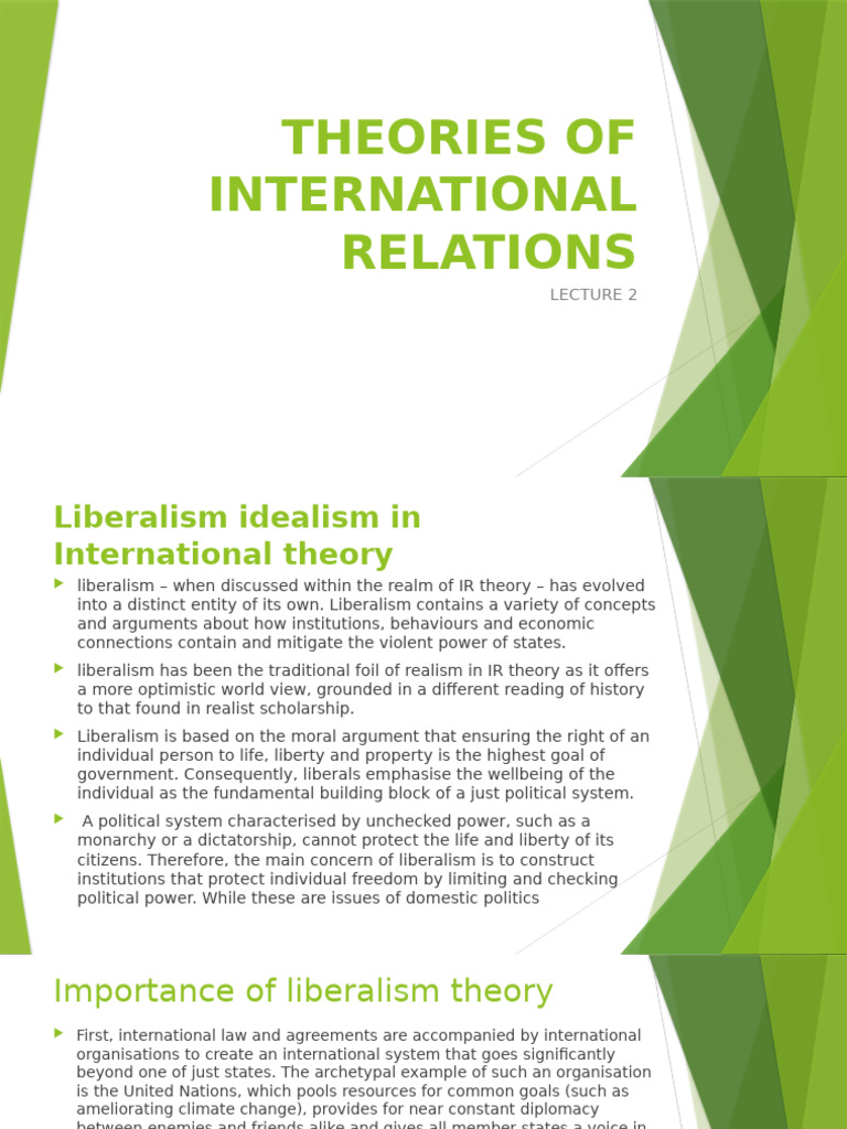 Theories of International Relations | PDF | Modernization Theory ...