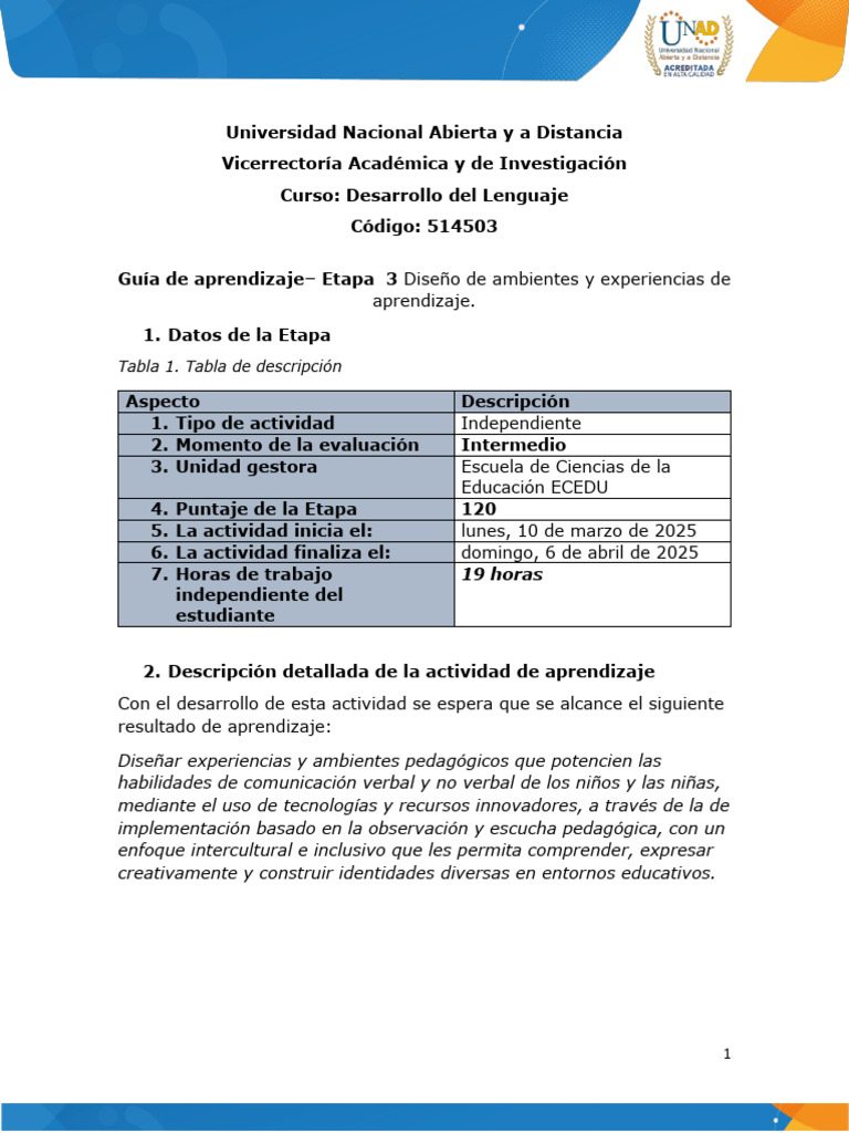 Diseño de Ambientes de Aprendizaje | PDF | Educación de la primera ...