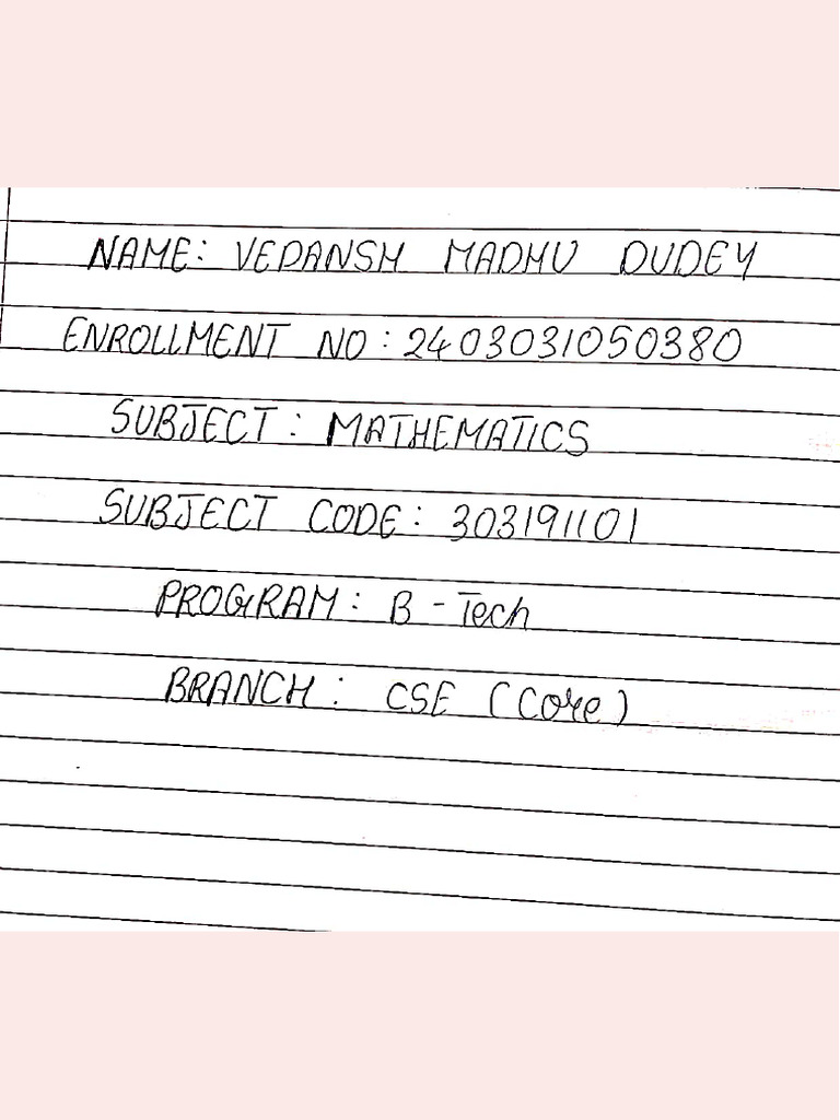 Maths Final Assignment F2 2403031050380 | PDF