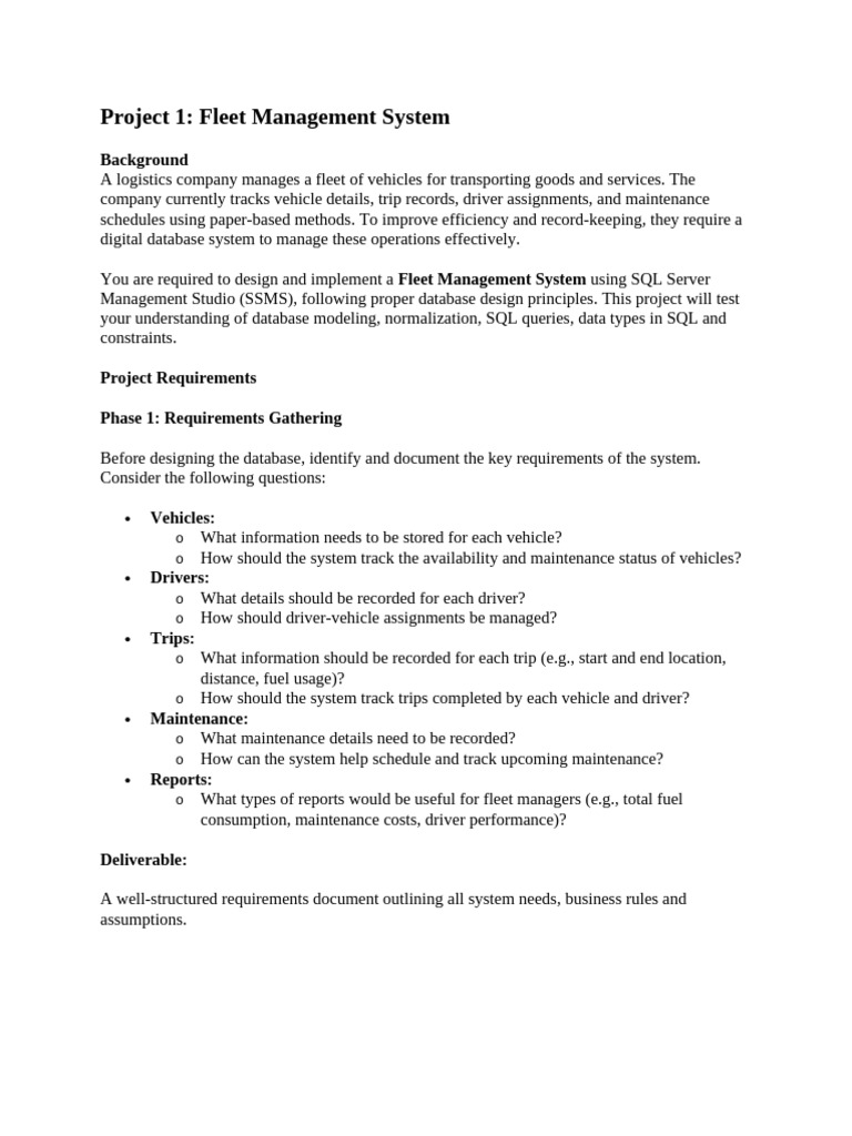 DBMS Project 1 | PDF | Databases | Sql