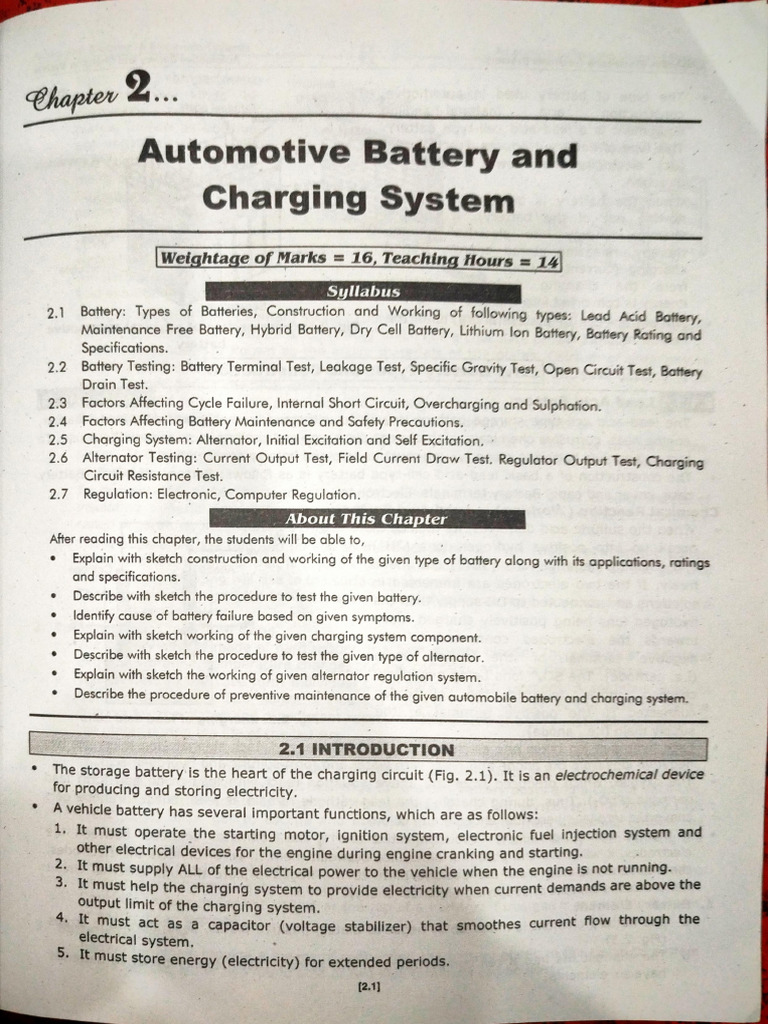Automotive Electronics and Electrical Unit 2 | PDF