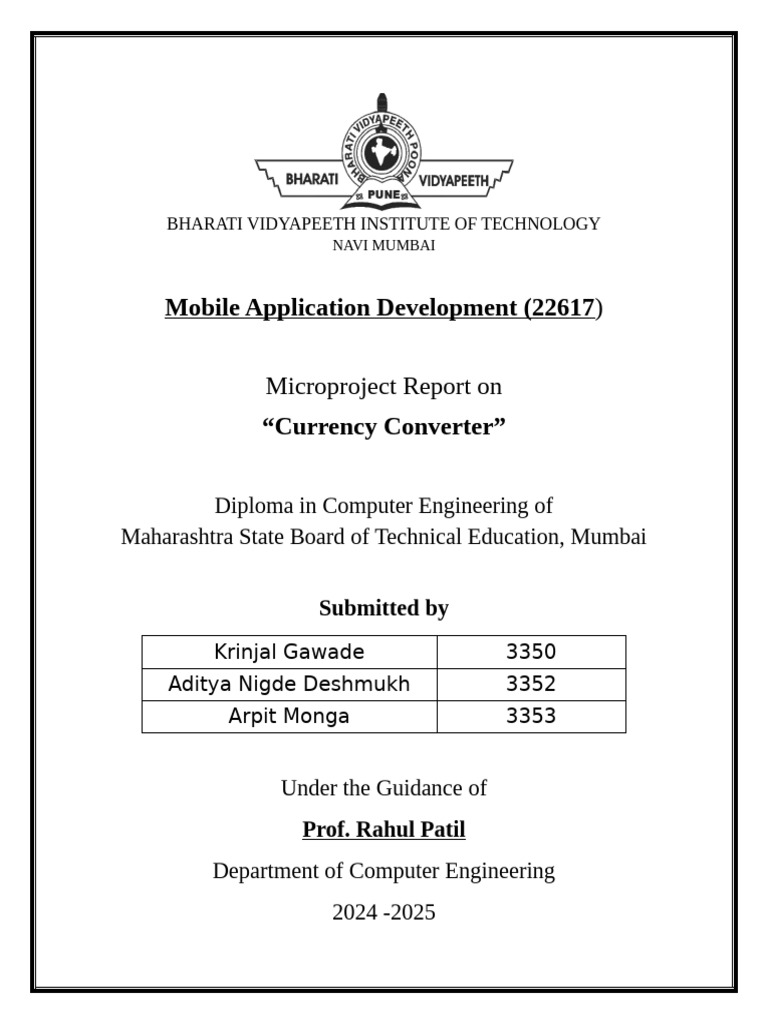 Currency Converter App Development | PDF | Mobile App | User Interface