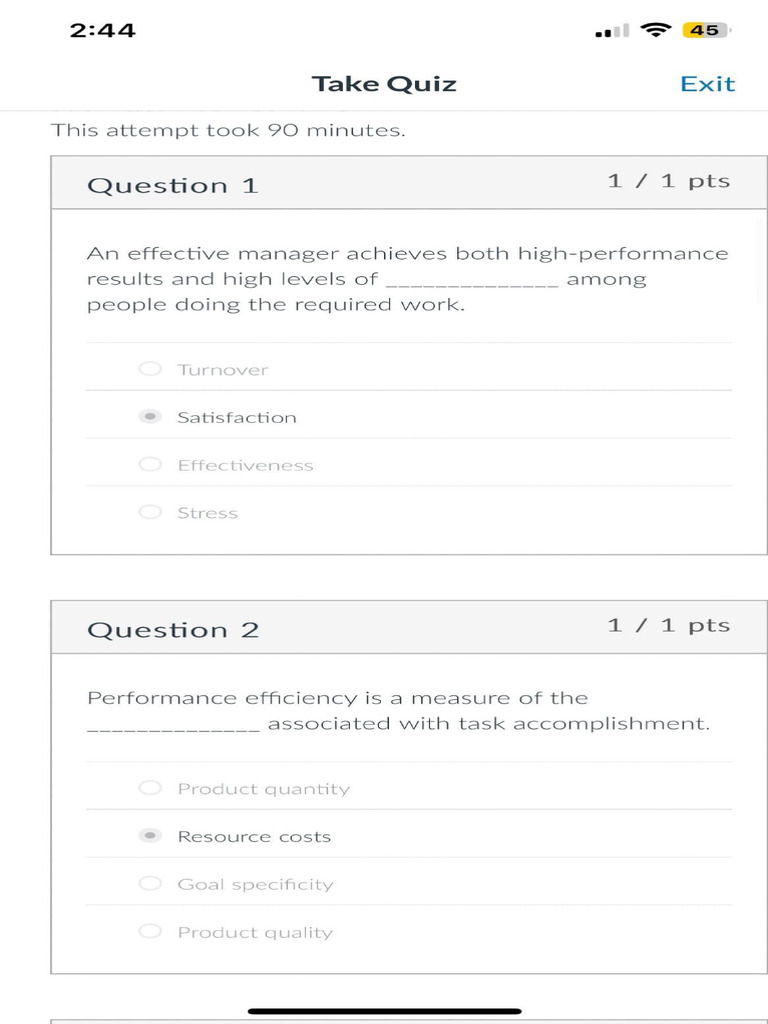 Cb2300 Management General Quiz 1 Pdf Affect Psychology Bias