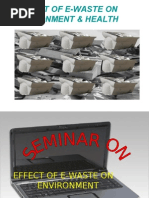 Effect of E-waste on Environment & Health