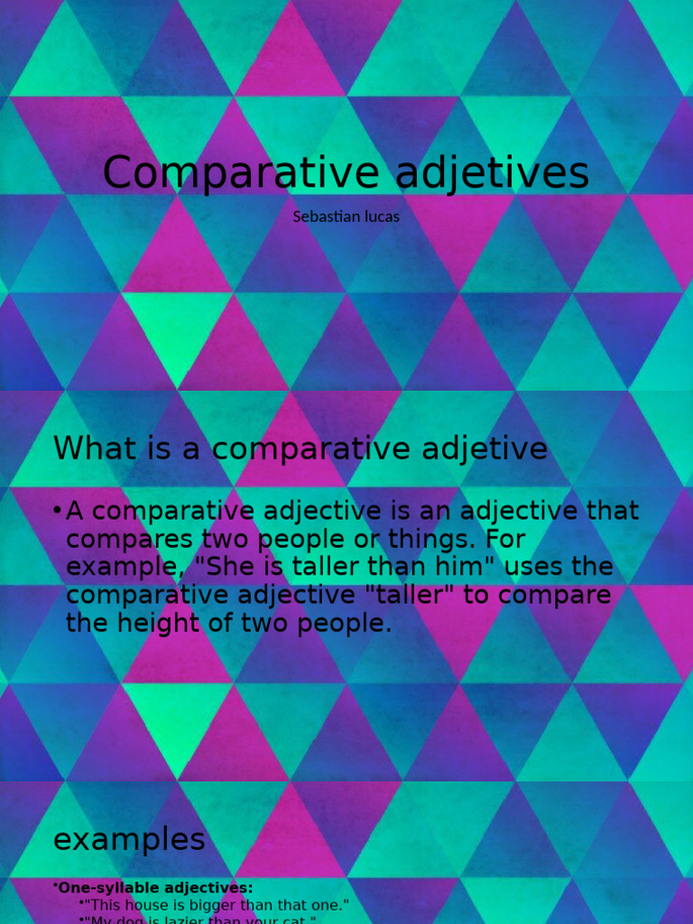 Understanding Comparative Adjectives | PDF