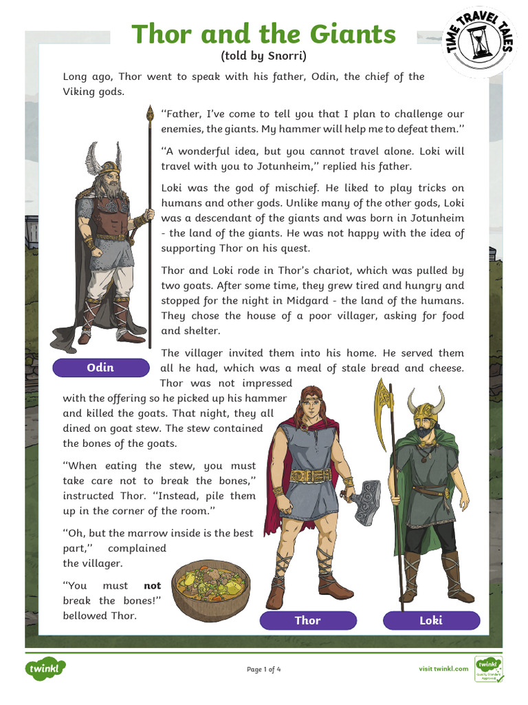 Thor's Quest Against Skrymir | PDF | Loki | Thor
