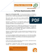 Boletin Gastronomía 2008