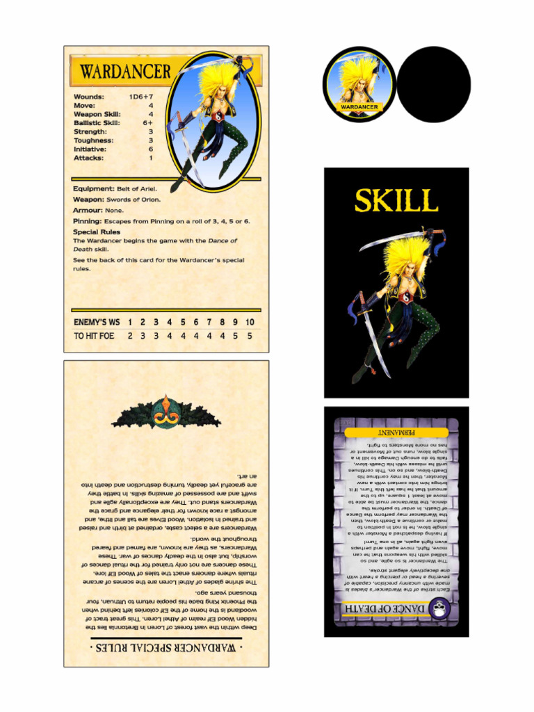 Elf Wardancer (Rev 2.0) Cards ALL | PDF