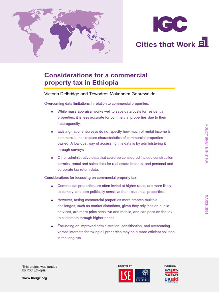 Delbridge and Gebrewolde Policy Brief March 2021 | PDF | Taxes | Real ...