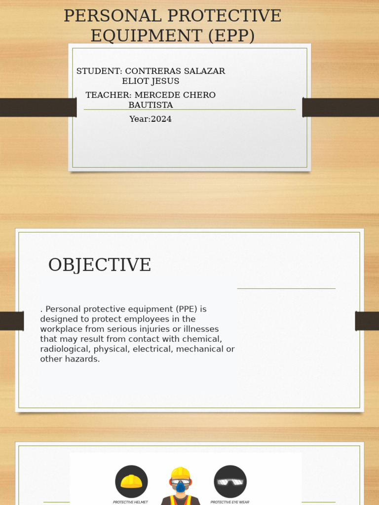 PERSONAL PROTECTIVE EQUIPMENT (EPP) .PPTX 2 | PDF
