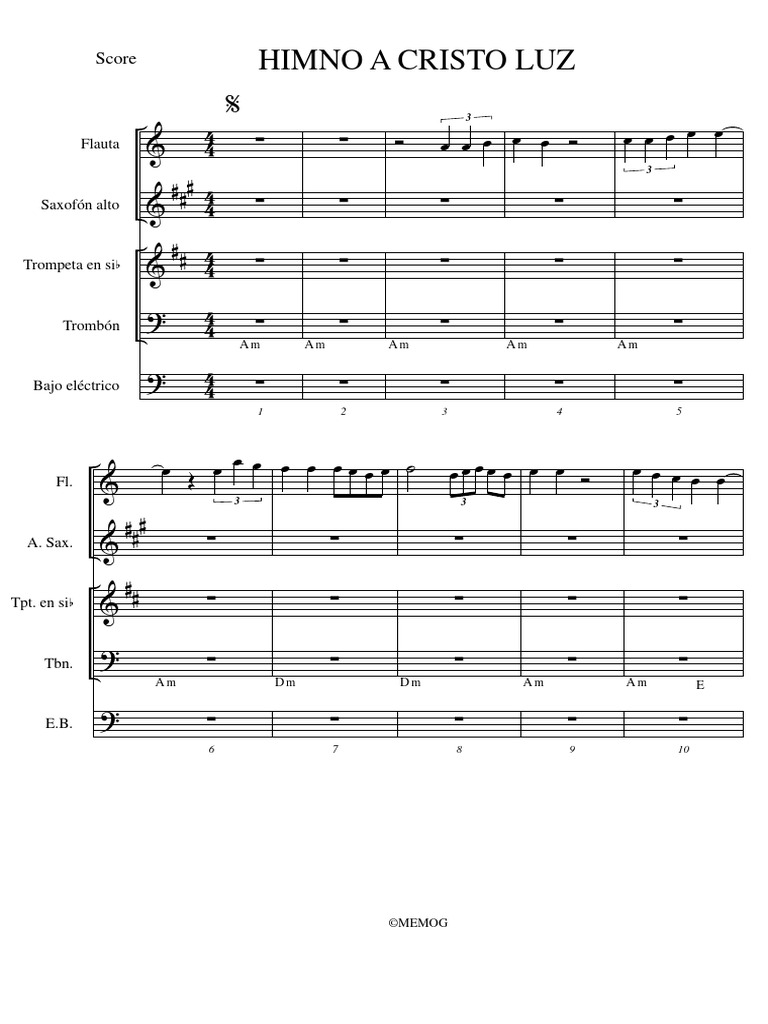 HIMNO A CRISTO LUZ - Musx | PDF
