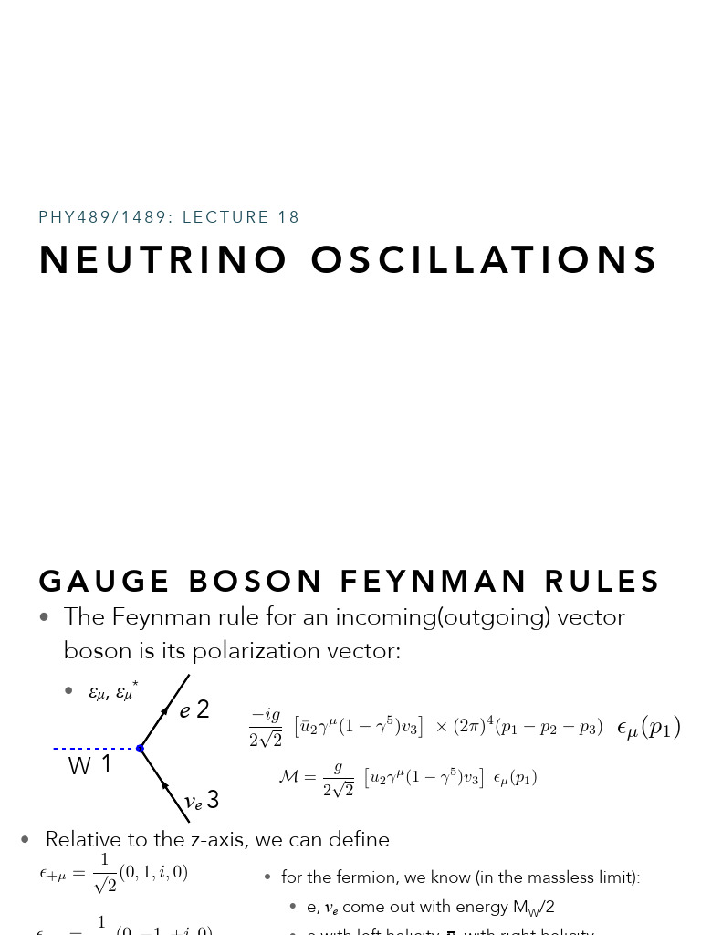 Neutrino Oscillations and Detection Methods | PDF | Neutrino | Quantum ...