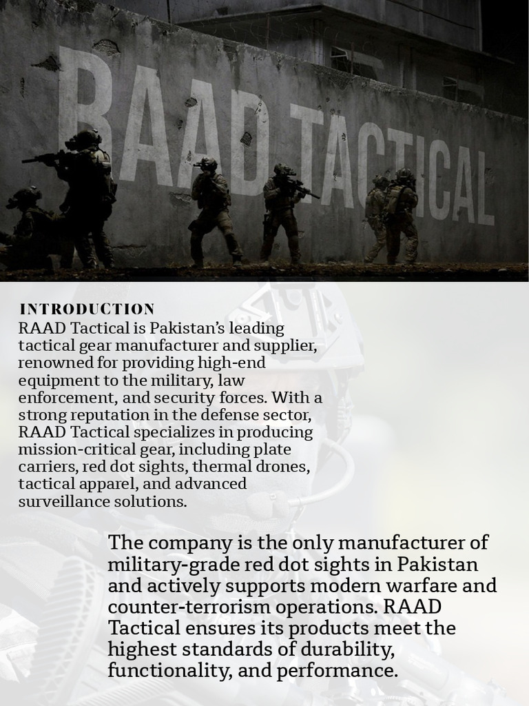 RAAD Tactical: Leading Gear Manufacturer | PDF