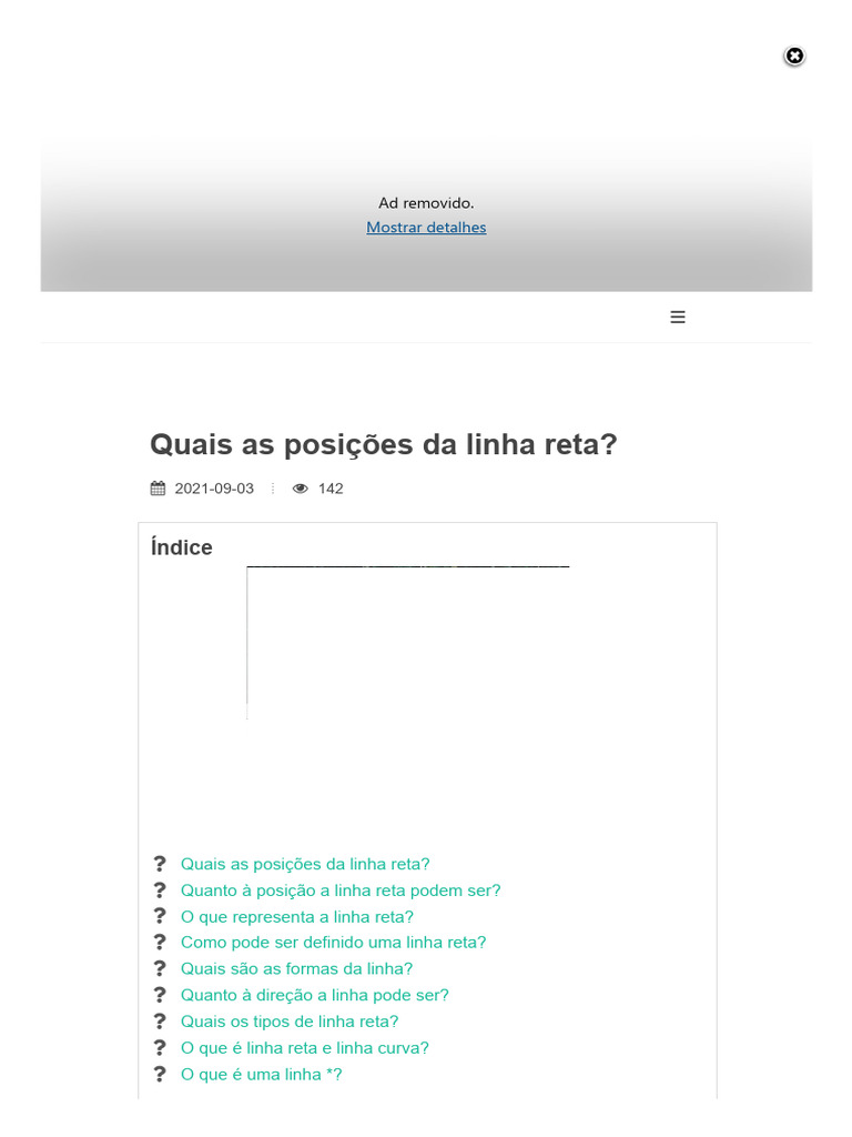 Quais As Posições Da Linha Reta | PDF | Linha (Geometria) | Curva