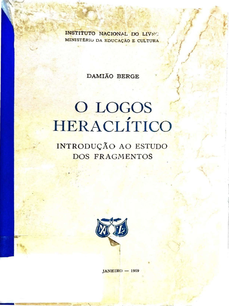 Frei Damião Berge - O Logos Heraclítico | PDF, image size:768x1024
