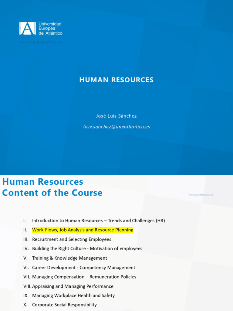 Comprehensive Human Resources Course Outline | PDF | Human Resources ...