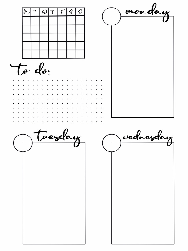 Vertical Box Weekly Log A4 | PDF