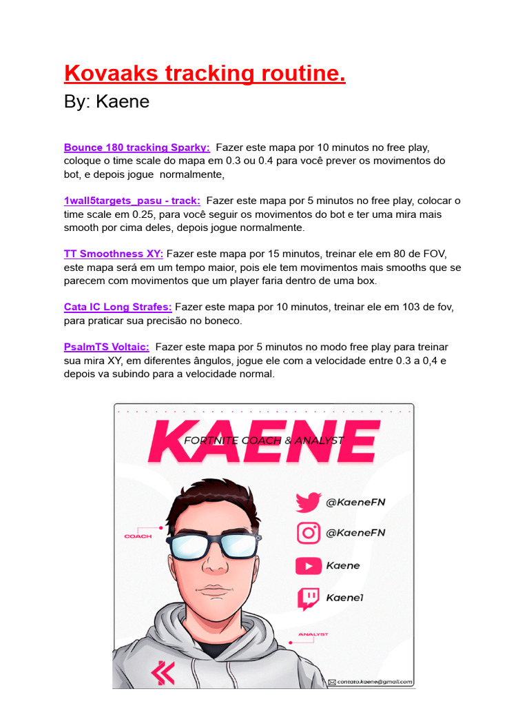 Kovaaks Tracking Routine For Twitter | PDF