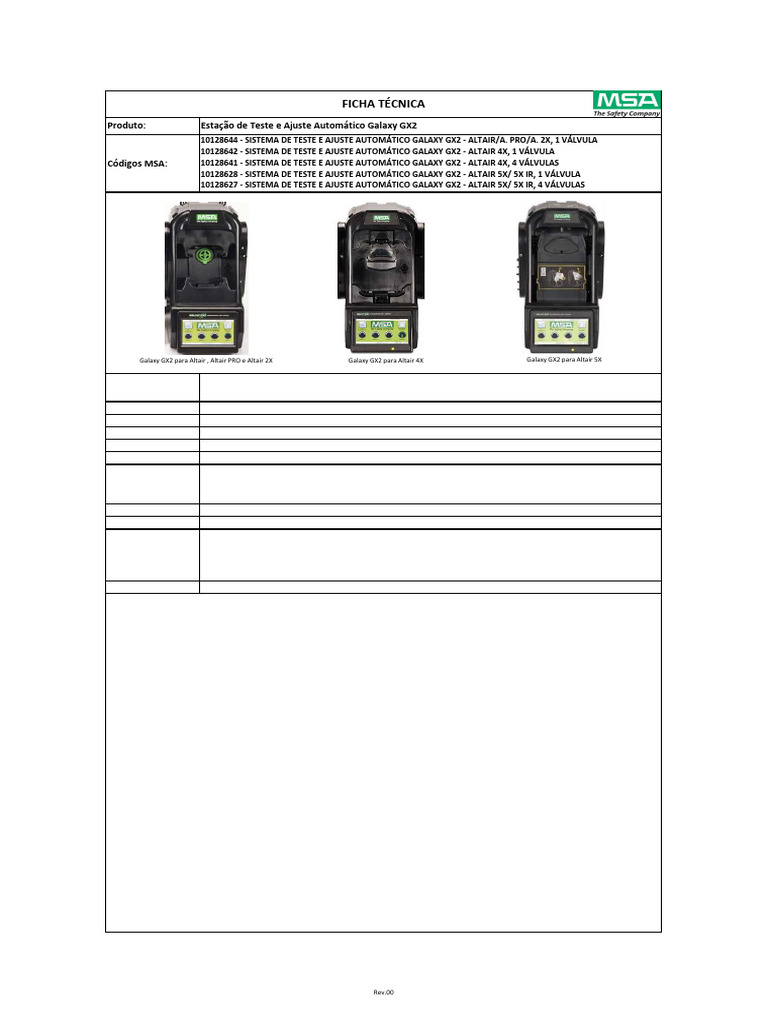 Estação de Teste Galaxy GX2 para MSA | PDF