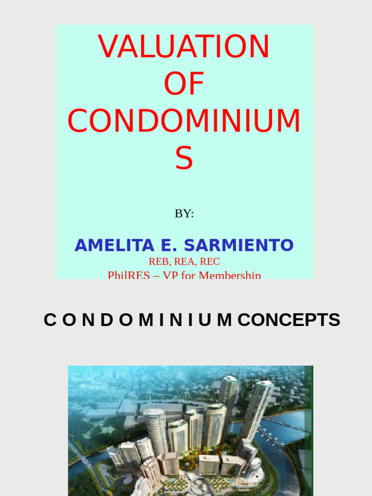 Condominium Valuation and Regulations | PDF | Condominium | Real Estate ...
