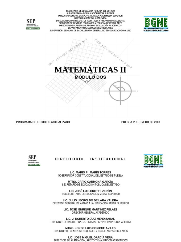 1matematicas II | PDF | Funciones trigonométricas | Trigonometría