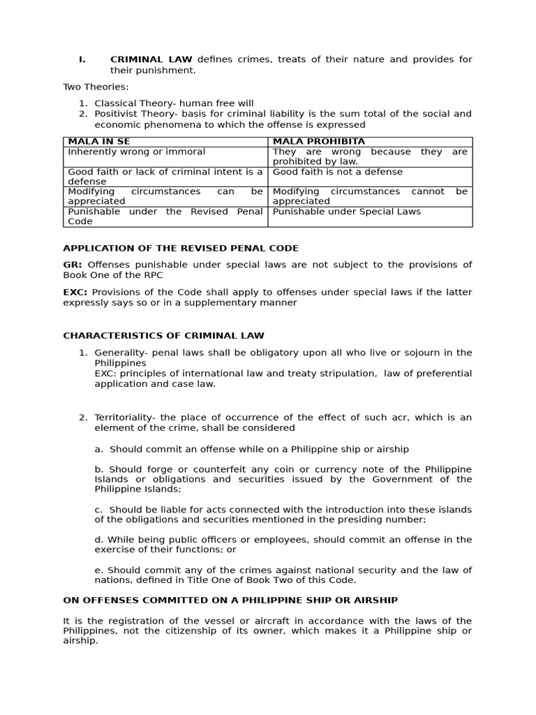 Criminal Law Review Notes Cariaga Ledda Aprilyn Marie Fayda R4 | PDF ...
