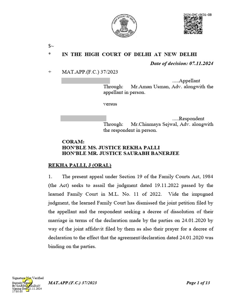Appeal for Talaq Declaration in Court | PDF | Divorce | Marriage