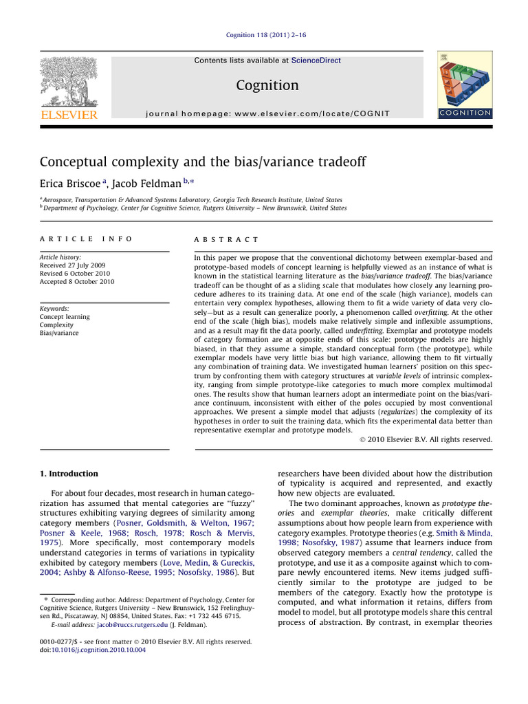 1 s2.0 S0010027710002295 Main | PDF | Complexity | Cognitive Science