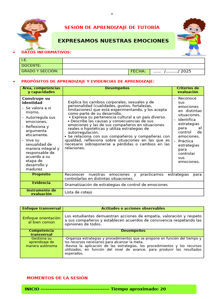 Estrategias para Controlar Emociones en Clase | PDF | Las emociones ...