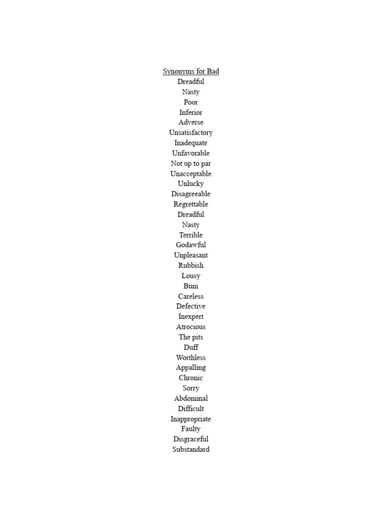 Comprehensive Synonyms Guide | PDF | Human Development