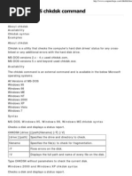 MS-DOS CHKDSK Command Help