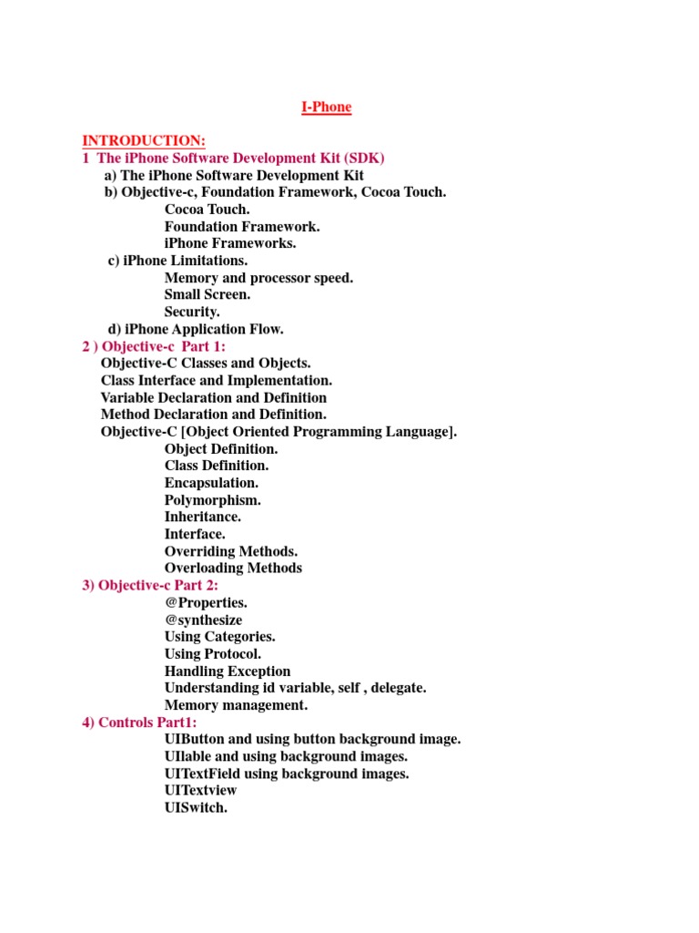 iPhone Development Basics and Concepts | PDF