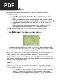 baseball scorecard