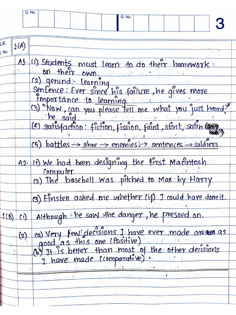 English Answer Sheet Pdf