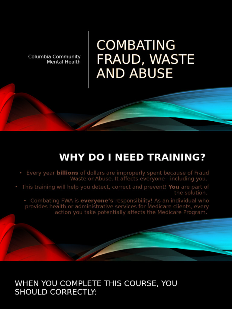 Combating Fraud Waste and Abuse | PDF | Health Insurance Portability ...