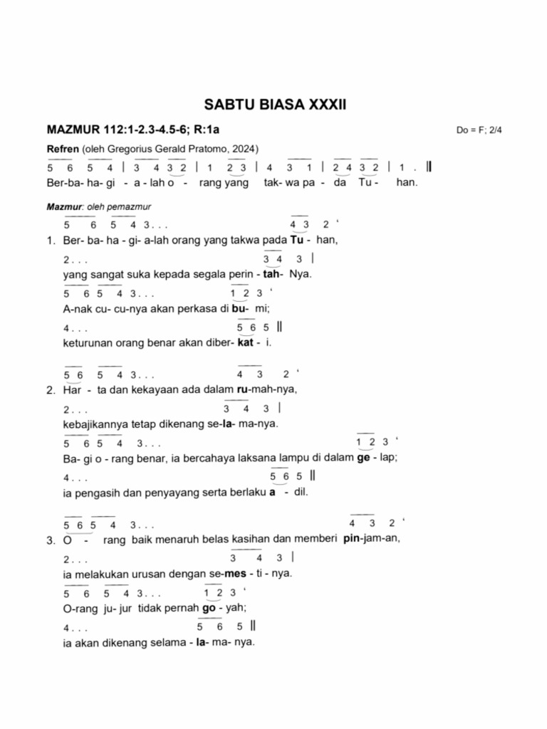 Berbahagialah Orang Yang Takwa Pada Tuhan | PDF
