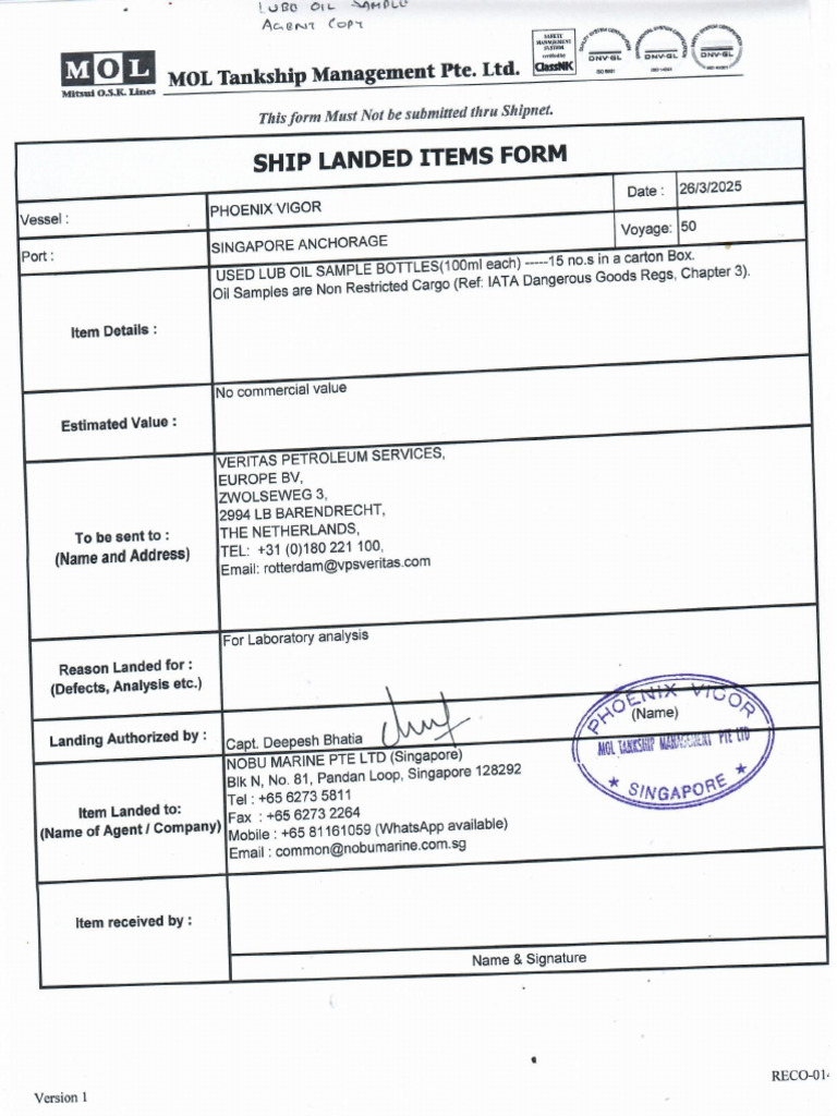 Landing Report-LO Sample | PDF