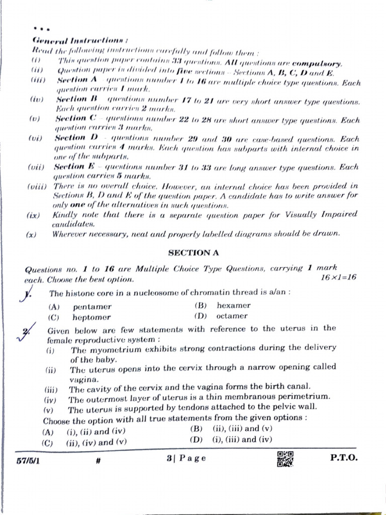 bio 2025- set 1 | PDF