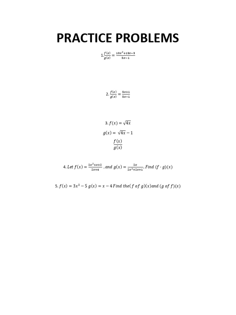 Practice Problems | PDF