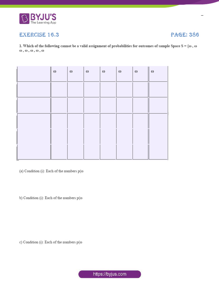 NCERT Class 11 Maths Probability Solutions | PDF | Measure Theory ...