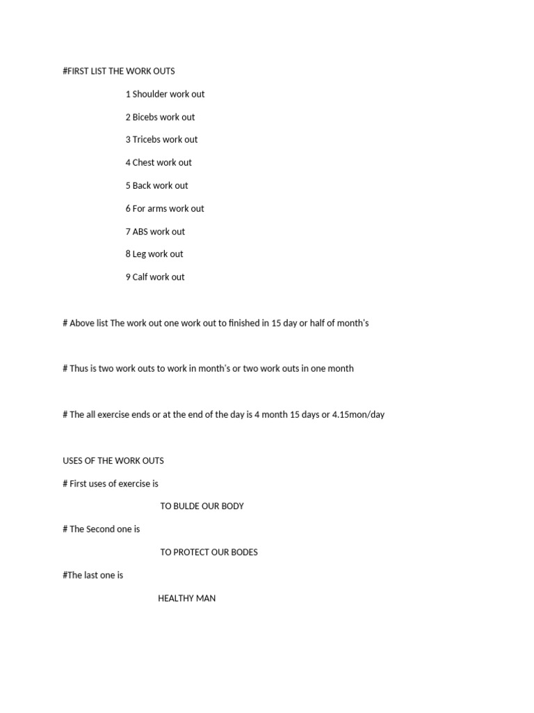 15-Day Full Body Workout Plan | PDF