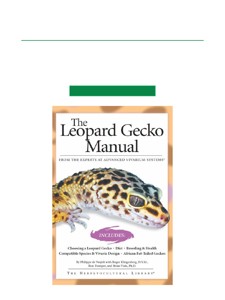 Leopard Gecko Care Guide Download | PDF