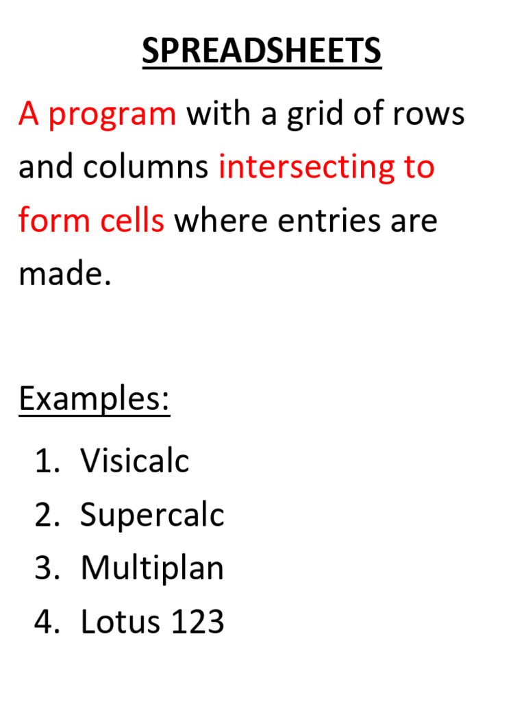 SPREADSHEETS NOTES | PDF | Spreadsheet | Mathematics