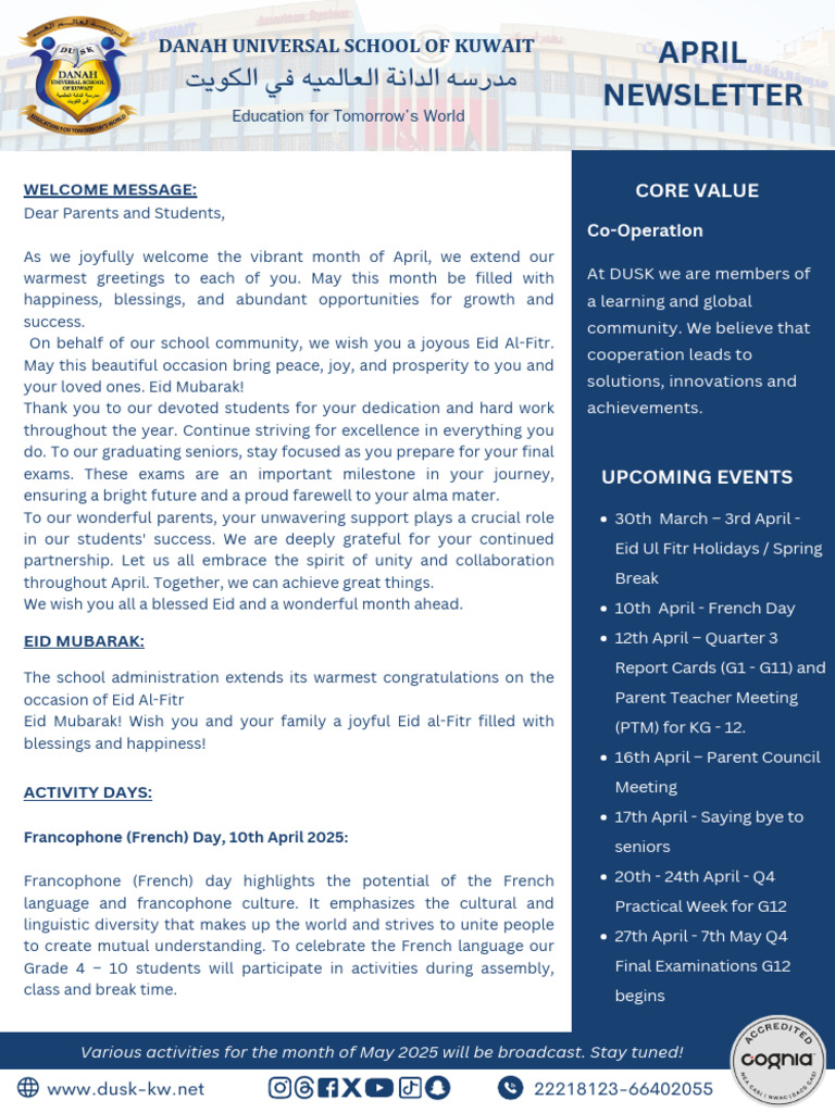 April 2025 Newsletter | PDF