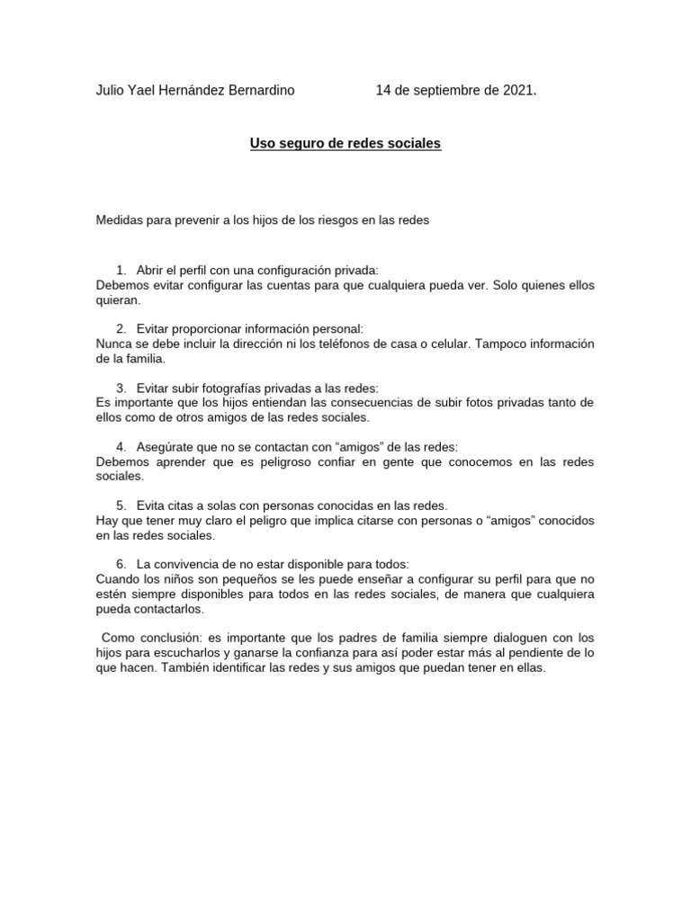 Prevención de Riesgos en Redes Sociales | PDF
