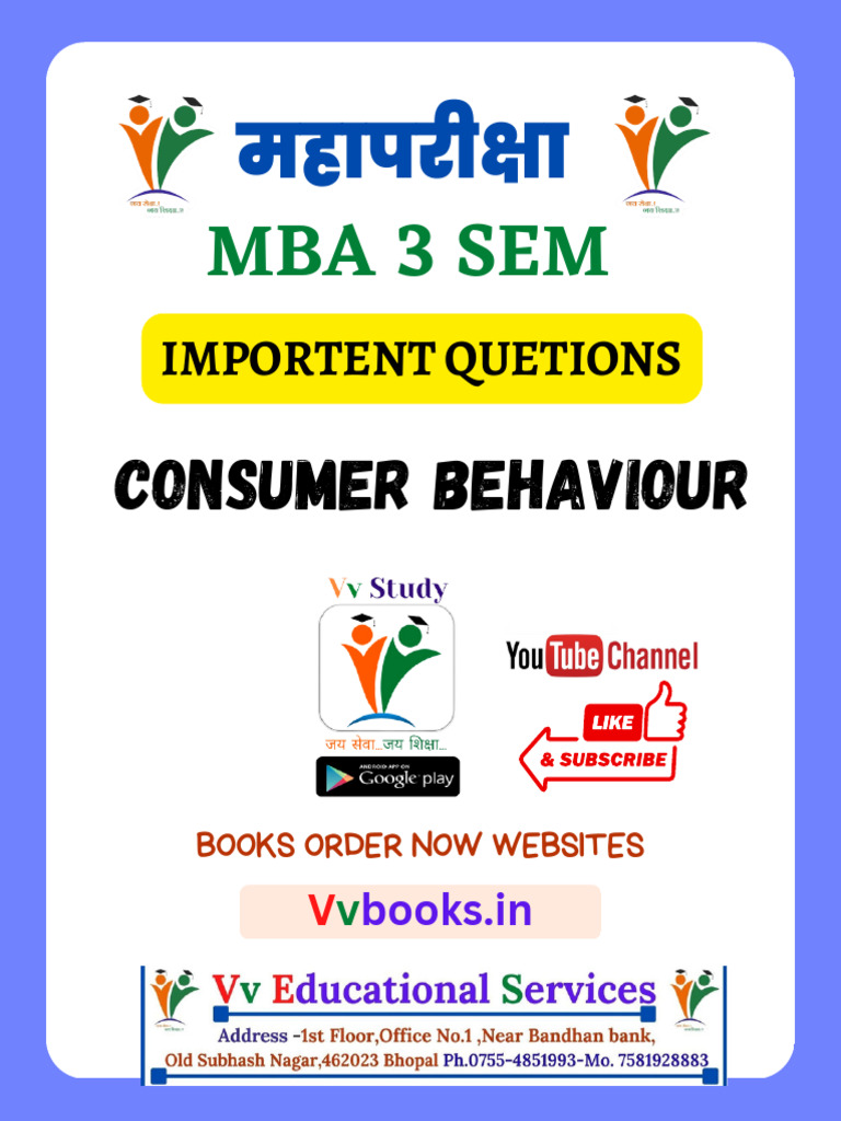 MBA Consumer Behavior Resources | PDF