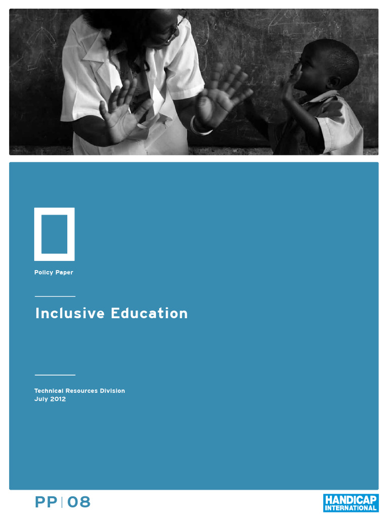 Inclusive Education InclusiveEducationPolicyPaper | PDF | Inclusion ...