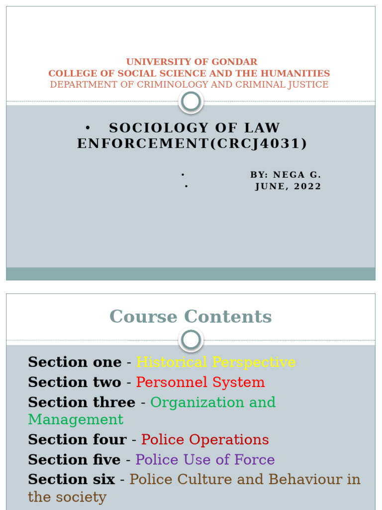 Sociology of Law Enforcement | PDF | Community Policing | Police