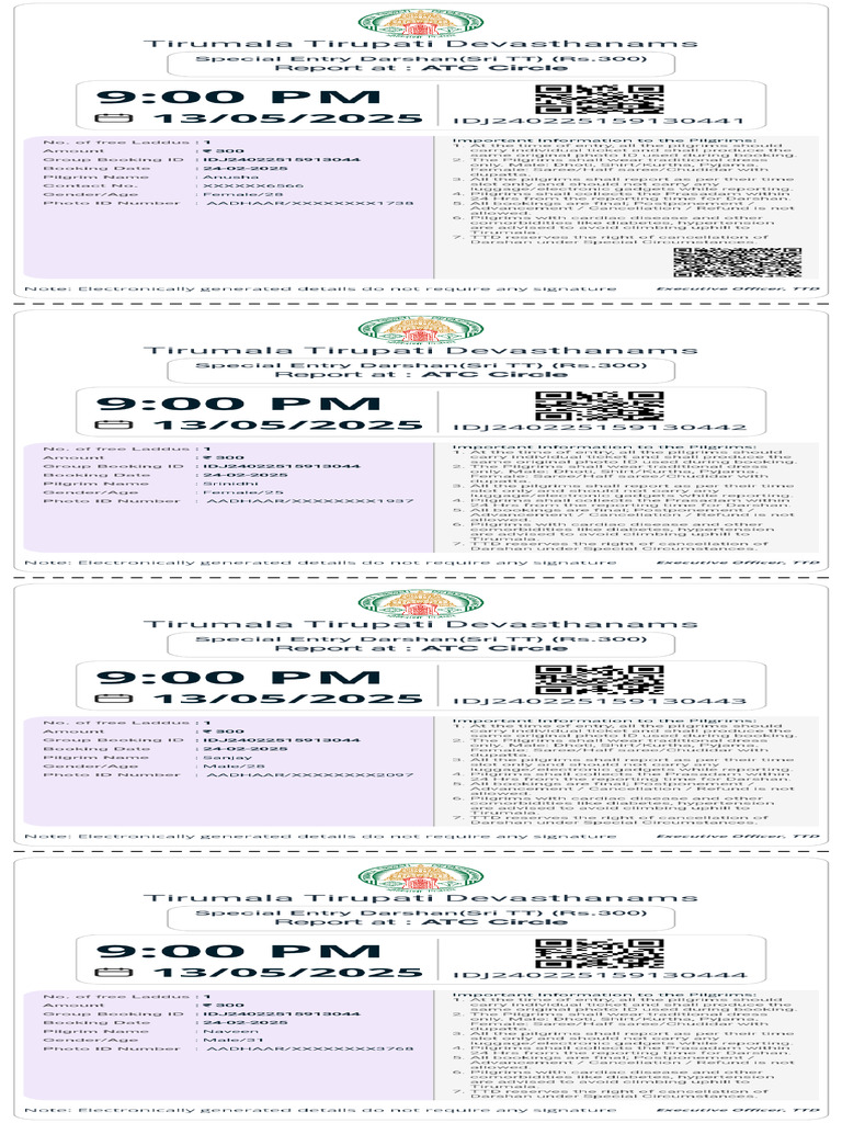TTD May | PDF