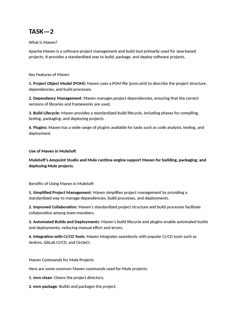 Maven for MuleSoft Project Management | PDF